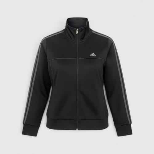 Adidas Γυναικεία Μαύρη Ζακέτα 3-Stripes / Pre Owned
